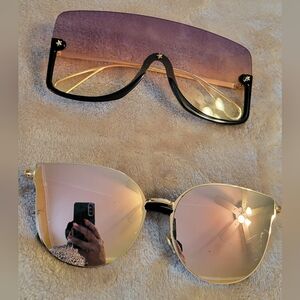 Stylish Purple and Gold Sunglasses